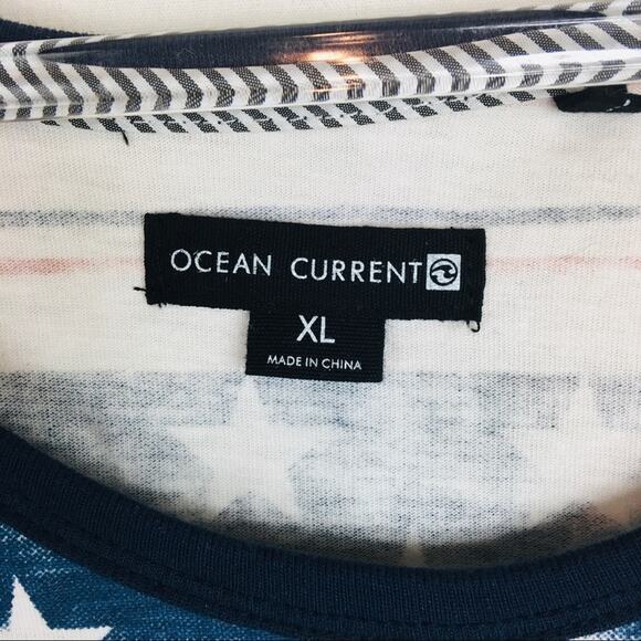 Ocean Current | Patriotic Unisex Chest Pocket Tank NWT - Picture 2 of 9